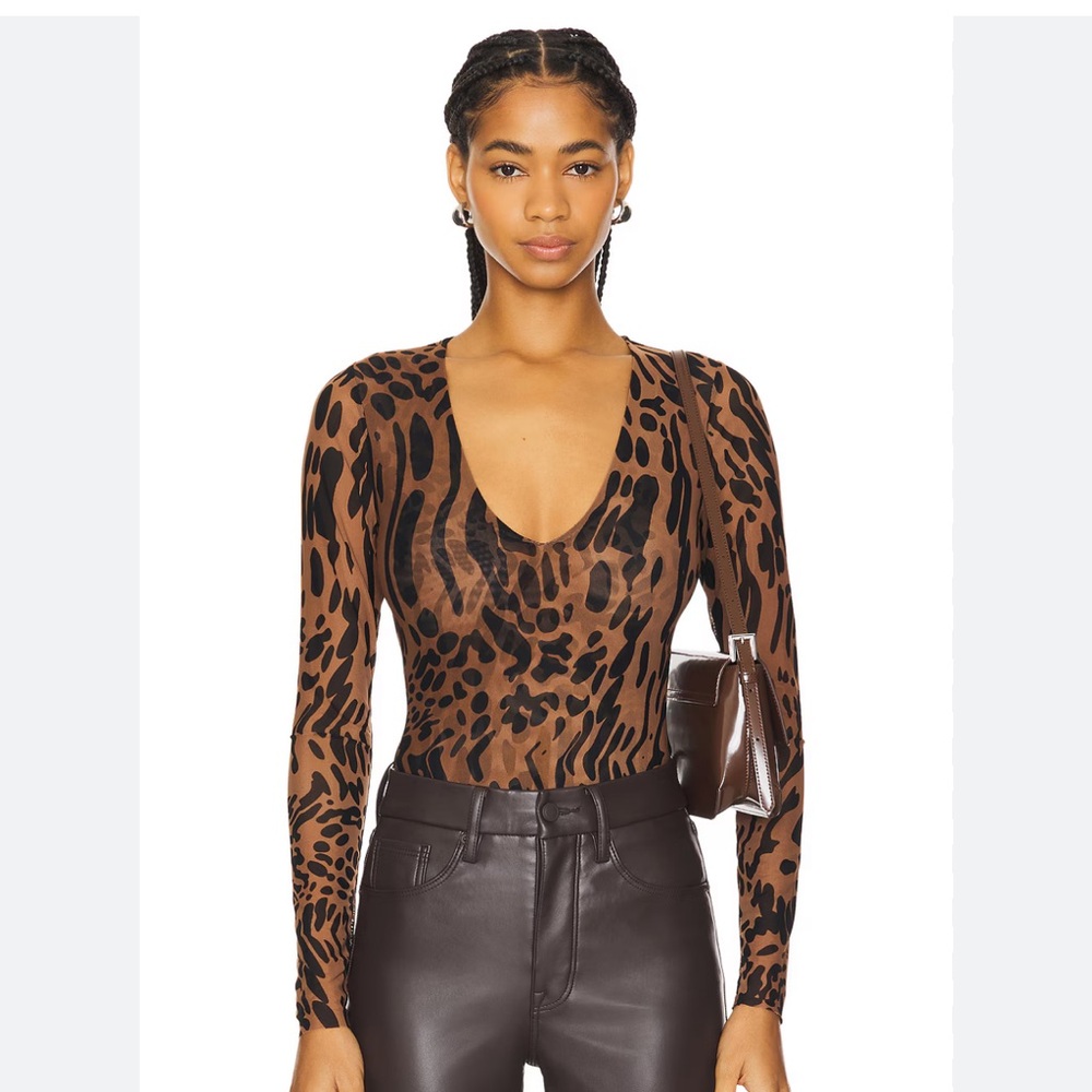 Good American Leopard Bodysuit